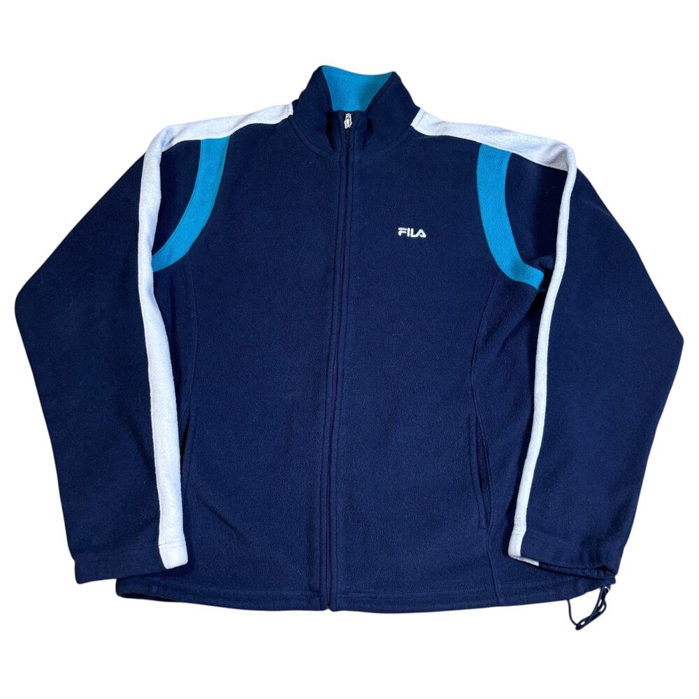 Vintage 90s Fila color block fleece jacket XL sportswear retro indie athletic